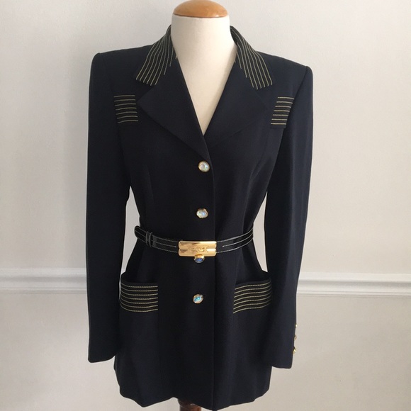 Escada Dresses & Skirts - 💐Hold for MCR ESCADA Suit Navy New Wool 4 /38